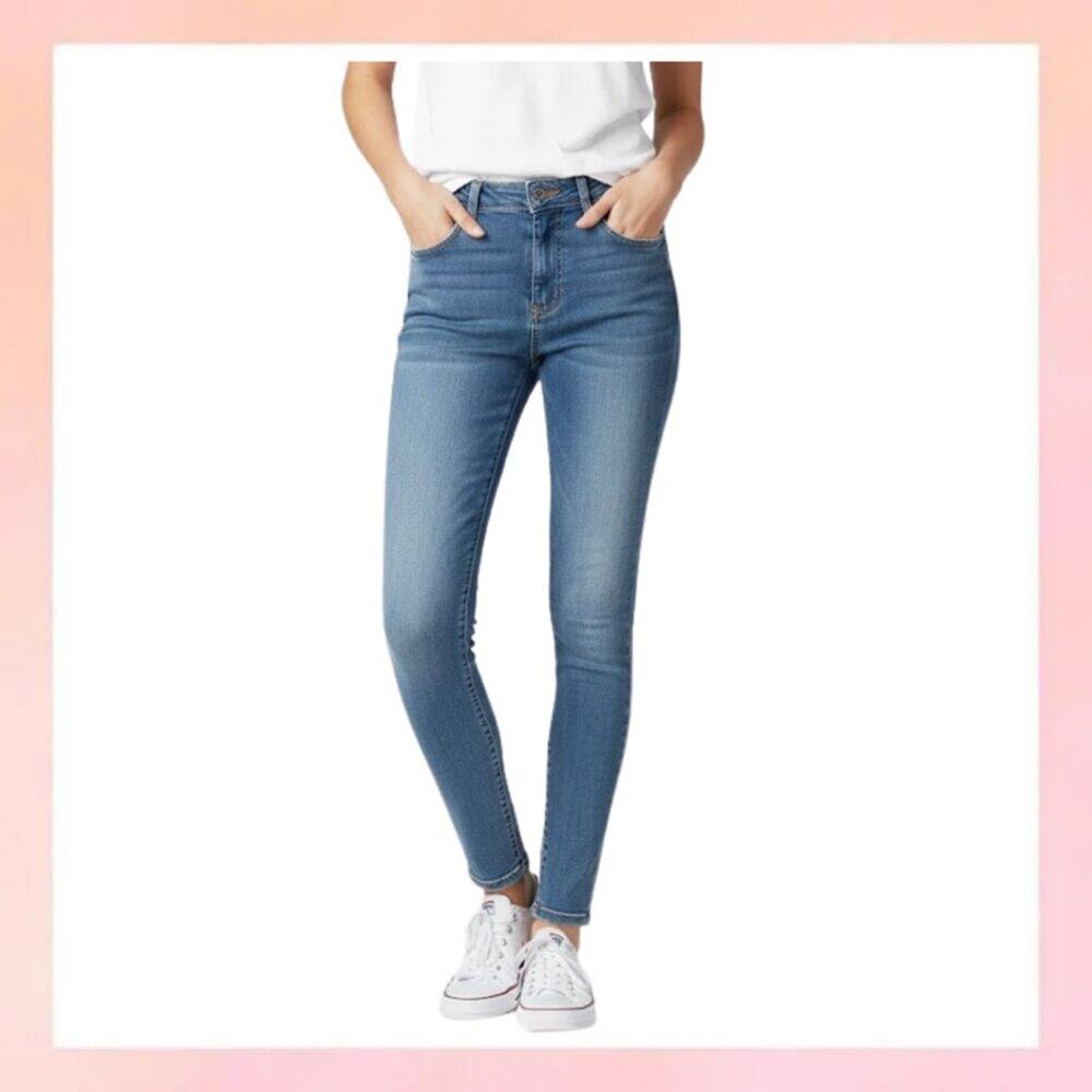 Hollister Low Rise Skinny Jeans Medium Wash Blue Denim Size 3L W26 L30